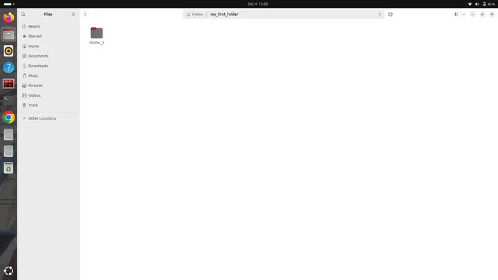 Opening my_first_folder in file explorer