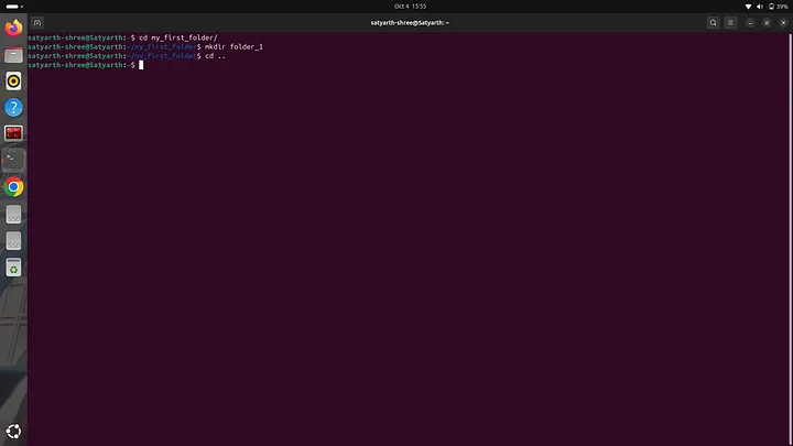 Command Line Interface after using "cd .." command