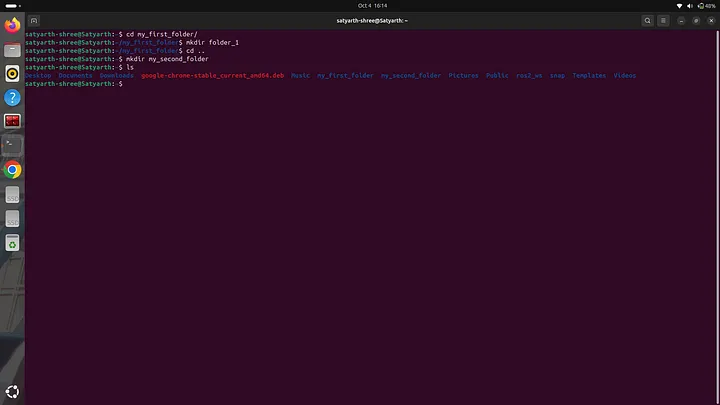 Viewing files and folders in root directory through command line interface