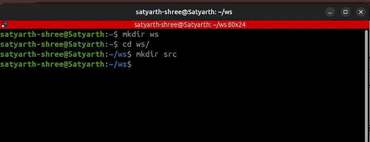 Creating source folder inside our workspace