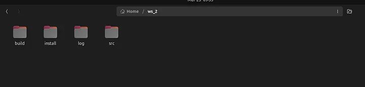 Viewing ROS 2 workspace folders in the Linux Files app
